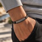 دستبند چرمی مردانه مدل DERI 1006