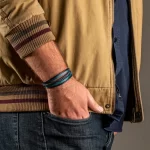 دستبند چرمی مردانه مدل DERI 860 - Image 5