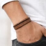 دستبند چرمی مردانه مدل Deri 1059