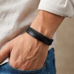 دستبند چرمی مردانه مدل Deri 1064