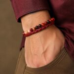 دستبند چرمی مردانه مدل deri 1085