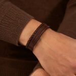 دستبند چرمی مردانه مدل Deri 1087