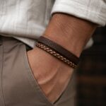 دستبند چرمی مردانه مدل Deri 1099