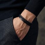 دستبند چرمی مردانه مدل deri 1108