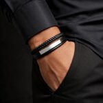 دستبند چرمی مردانه مدل deri 1106