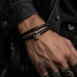 دستبند چرمی مردانه مدل Deri 1129-1